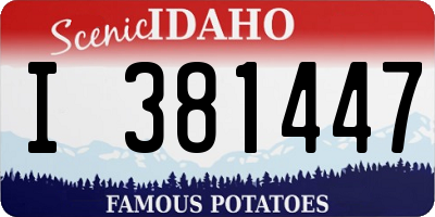 ID license plate I381447