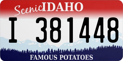 ID license plate I381448