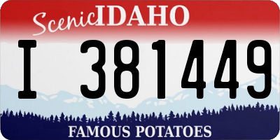 ID license plate I381449