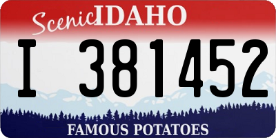 ID license plate I381452