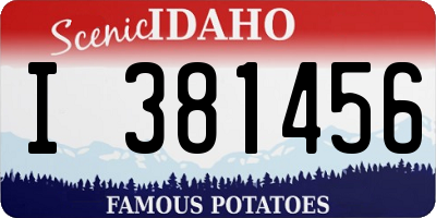 ID license plate I381456