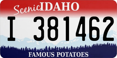 ID license plate I381462