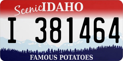 ID license plate I381464