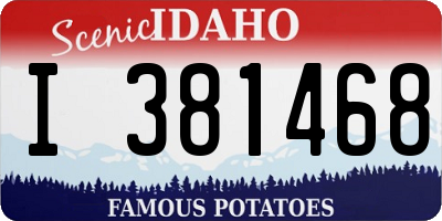 ID license plate I381468