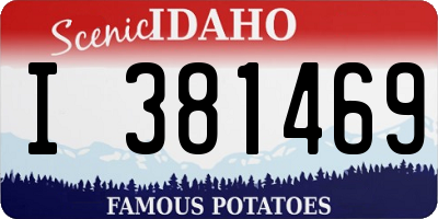 ID license plate I381469