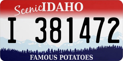 ID license plate I381472