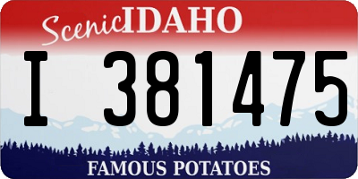 ID license plate I381475