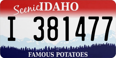 ID license plate I381477