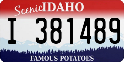 ID license plate I381489