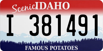 ID license plate I381491