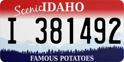 ID license plate I381492