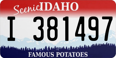 ID license plate I381497