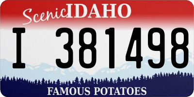 ID license plate I381498