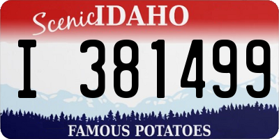 ID license plate I381499