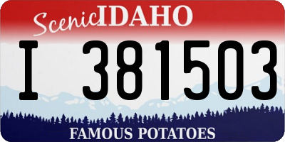 ID license plate I381503