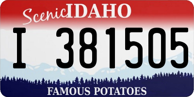ID license plate I381505