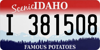 ID license plate I381508