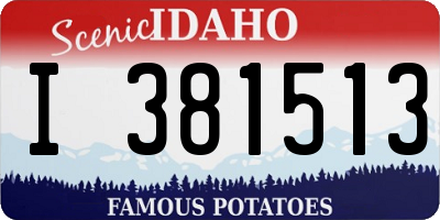 ID license plate I381513