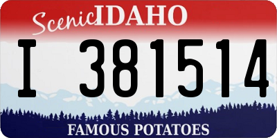 ID license plate I381514