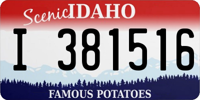 ID license plate I381516