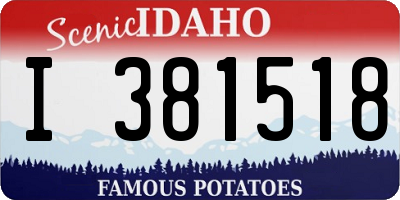 ID license plate I381518