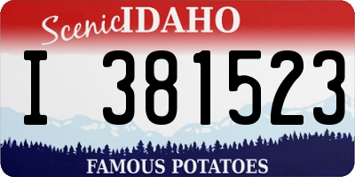 ID license plate I381523