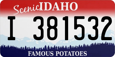 ID license plate I381532