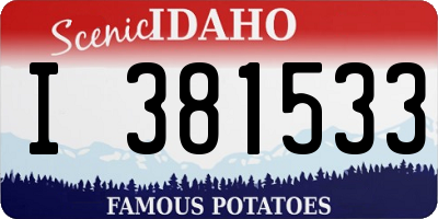 ID license plate I381533