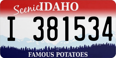 ID license plate I381534