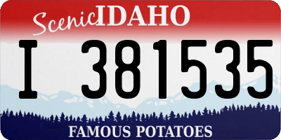 ID license plate I381535