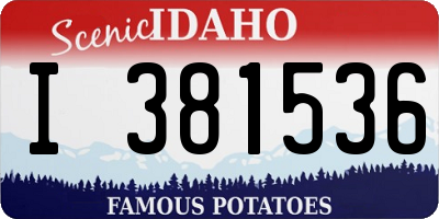 ID license plate I381536
