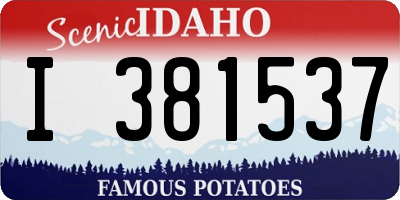 ID license plate I381537