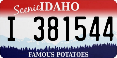 ID license plate I381544