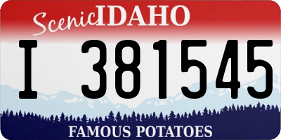 ID license plate I381545