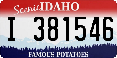 ID license plate I381546