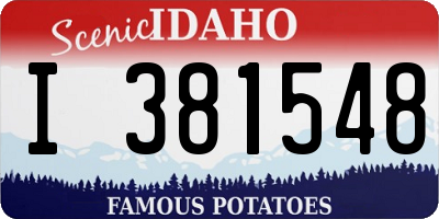 ID license plate I381548
