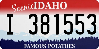 ID license plate I381553