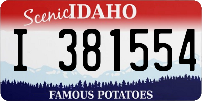 ID license plate I381554