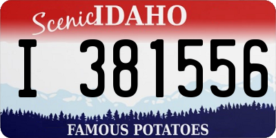 ID license plate I381556