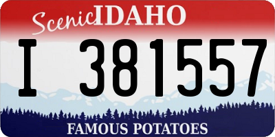 ID license plate I381557
