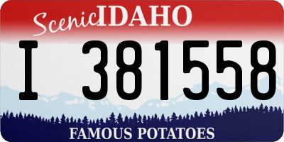 ID license plate I381558