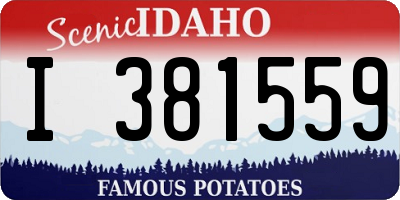 ID license plate I381559
