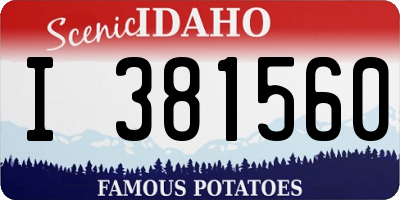 ID license plate I381560