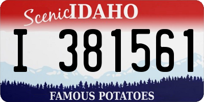ID license plate I381561