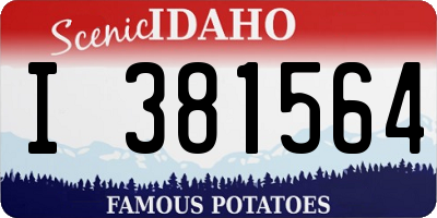 ID license plate I381564