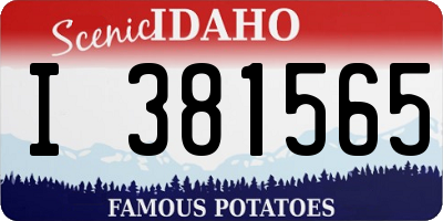 ID license plate I381565