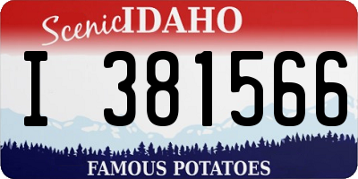 ID license plate I381566