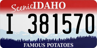 ID license plate I381570