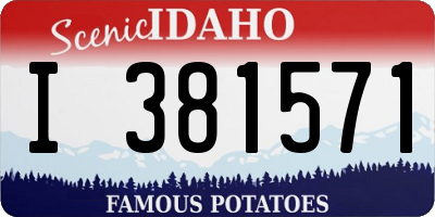 ID license plate I381571