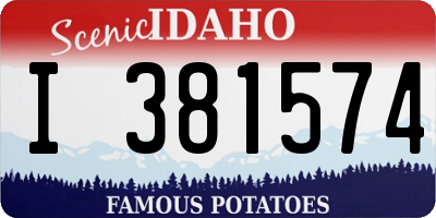 ID license plate I381574